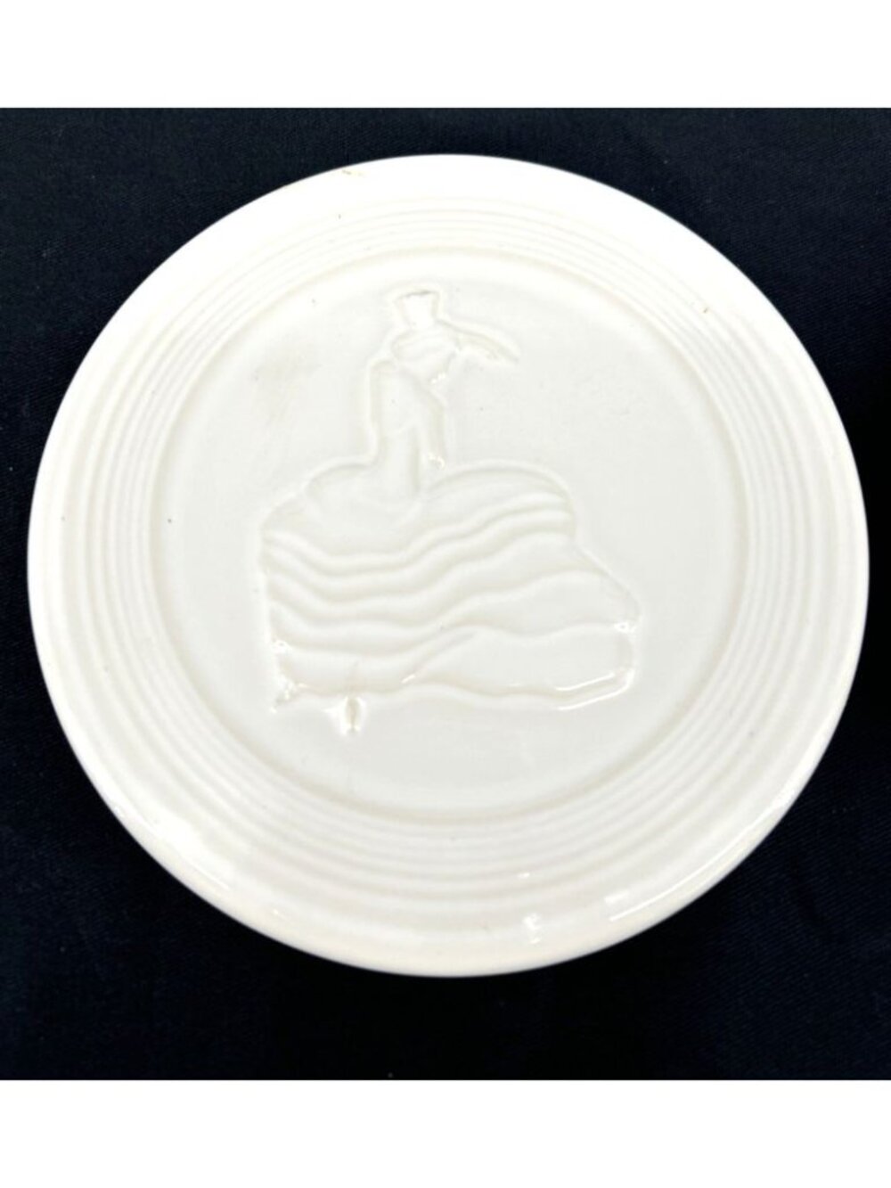 Fiestaware Trivet Off White 6" Dancing Ladies Lot of 2 Ceramic - Picture 2 of 6